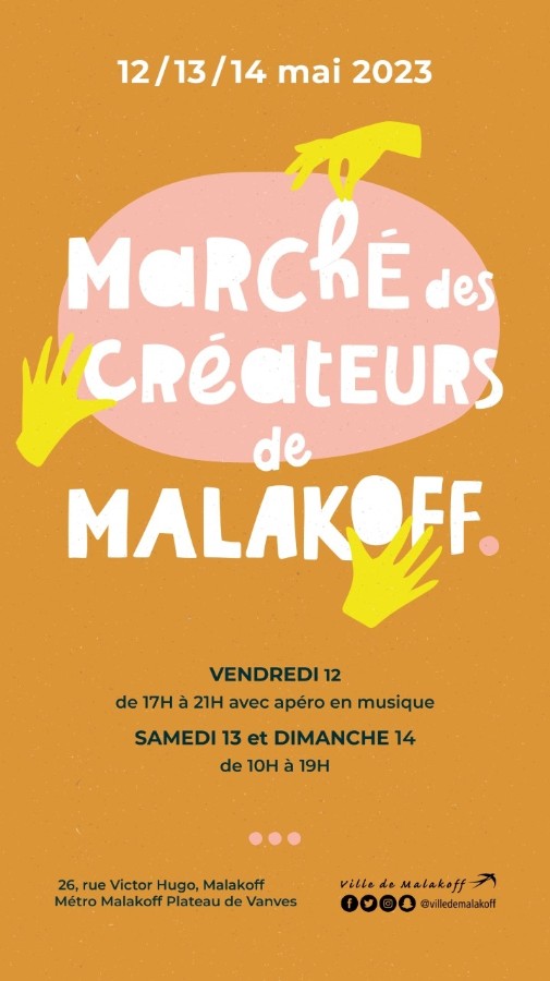 affiche marché gourmand malakoff